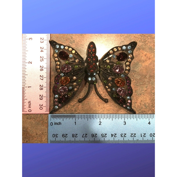 HEIDI DAUS Monarch Butterfly Pin Brooch, Signed, RETIRED, NWOB - Picture 5 of 7